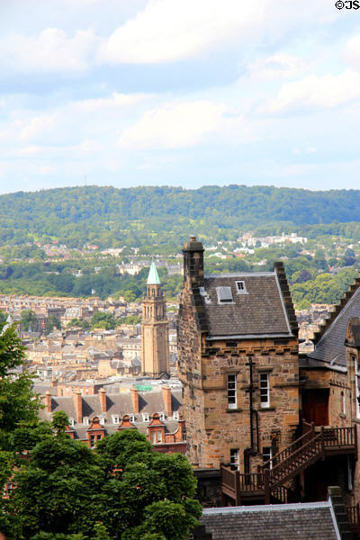 View to west of Edinburgh Castle. Edinburgh, Scotland.