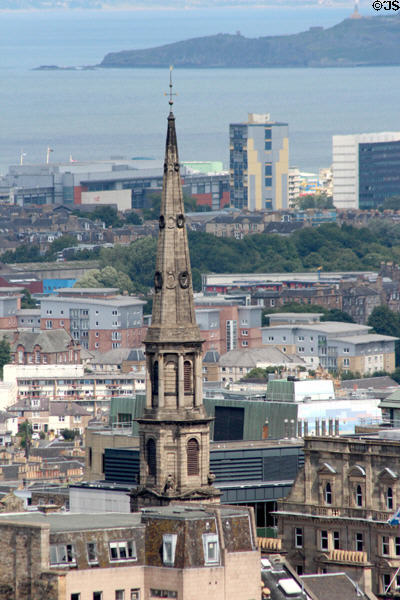 Spire of St Andrew's & St George's West Church (1784) in New Town. Edinburgh, Scotland.