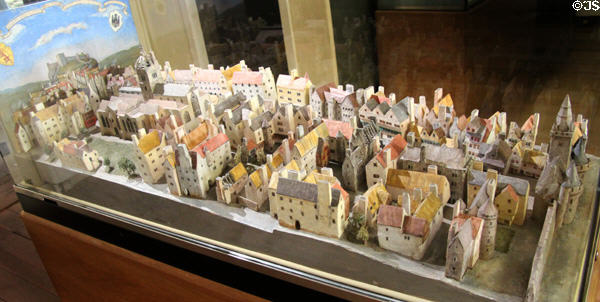 Edinburgh's Old Town around Canongate model (prior to 1764) at Museum of Edinburgh. Edinburgh, Scotland.