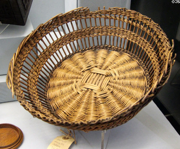 Basket made by philosopher Adam Smith's mother at Museum of Edinburgh. Edinburgh, Scotland.