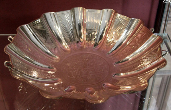 Silver replica of Roman bowl found in Traprain Hoard (1912-3) by Hamilton & Inches of Edinburgh at Museum of Edinburgh. Edinburgh, Scotland.