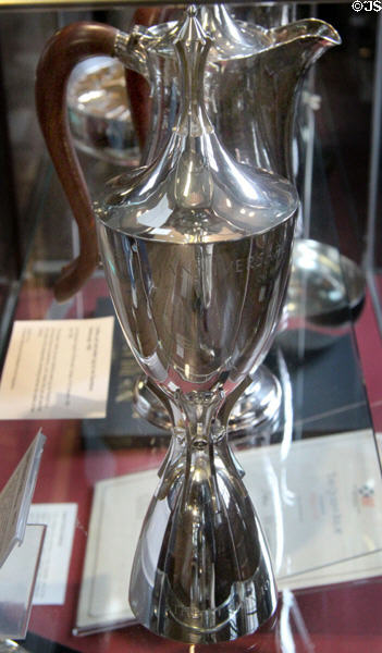 Silver steeple cup & cover (1983-4) by Ian R. Davidson of Edinburgh at Museum of Edinburgh. Edinburgh, Scotland.