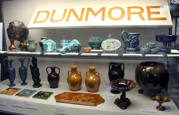 Collection of Dunmore Pottery of Airth in Stirlingshire at Museum of Edinburgh. Edinburgh, Scotland.