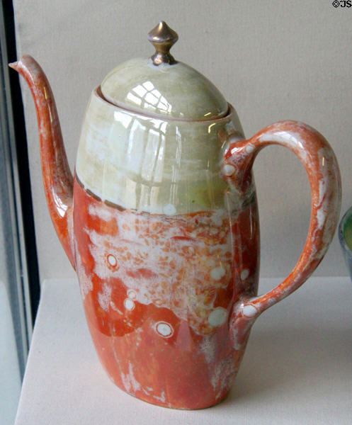 Porcelain coffee pot (1920) by Elizabeth Amour at Museum of Edinburgh. Edinburgh, Scotland.