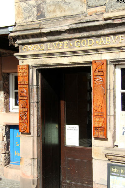 Entrance to John Knox House. Edinburgh, Scotland.