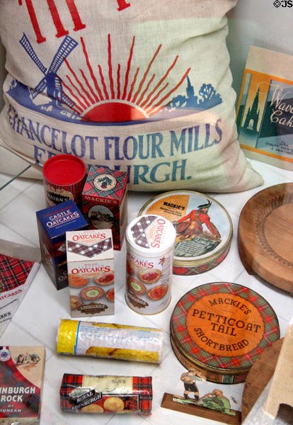 Collection of Edinburgh bakery products at People's Story Museum. Edinburgh, Scotland.