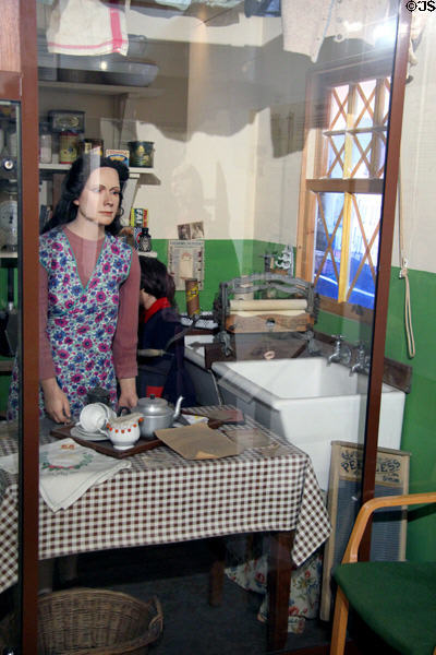 World War II kitchen at People's Story Museum. Edinburgh, Scotland.