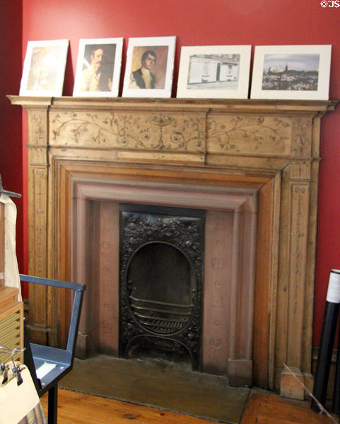 Upstairs fireplace at Writers' Museum. Edinburgh, Scotland.