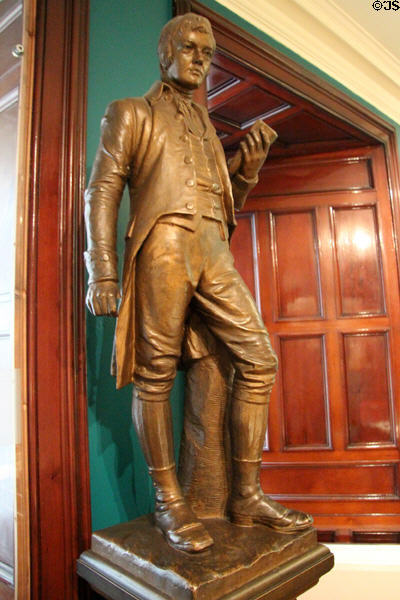Robert Burns statue (prior to 1892) by Webster at Writers' Museum. Edinburgh, Scotland.