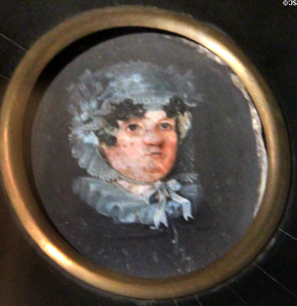 Jean Armour (Mrs. Robert Burns) miniature portrait by unknown at Writers' Museum. Edinburgh, Scotland.