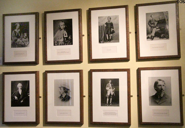 Photographs from life of Robert Louis Stevenson at Writers' Museum. Edinburgh, Scotland.