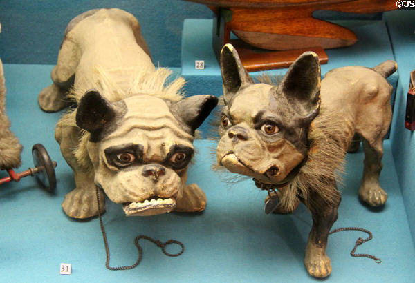Toy dogs at Museum of Childhood. Edinburgh, Scotland.
