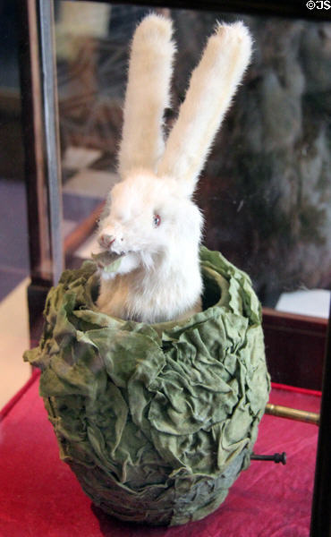 Rabbit in cabbage toy at Museum of Childhood. Edinburgh, Scotland.