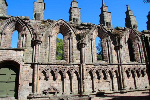 Gothic arches of Holyrood Abbey. Edinburgh, Scotland.