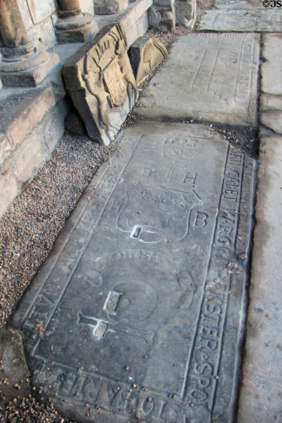 Graves at Holyrood Abbey. Edinburgh, Scotland.