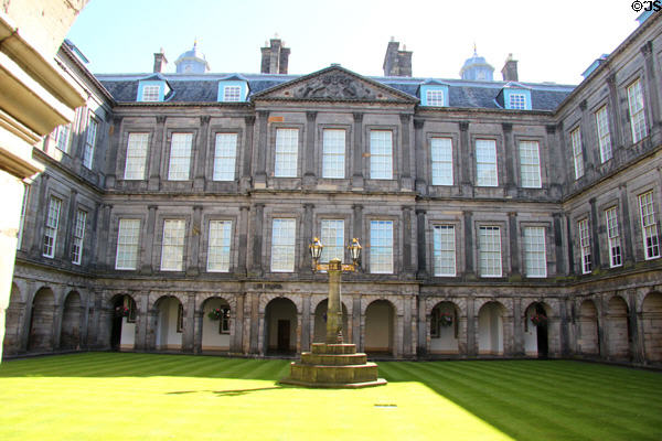 Central courtyard retained during renovations of 1670s at Holyrood Palace. Edinburgh, Scotland.