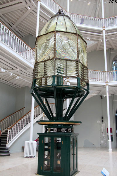 Lighthouse dioptic lens (1889) by Chance Bros. of Birmingham & James Dove & Co. of Edinburgh at National Museum of Scotland. Edinburgh, Scotland.
