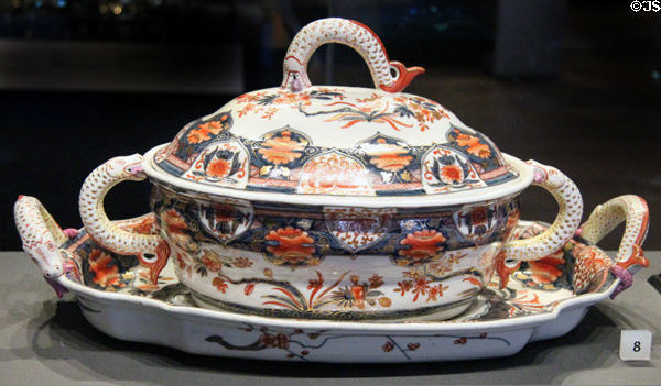 Porcelain tureen & stand (c1740) from Vienna, Austria at National Museum of Scotland. Edinburgh, Scotland.