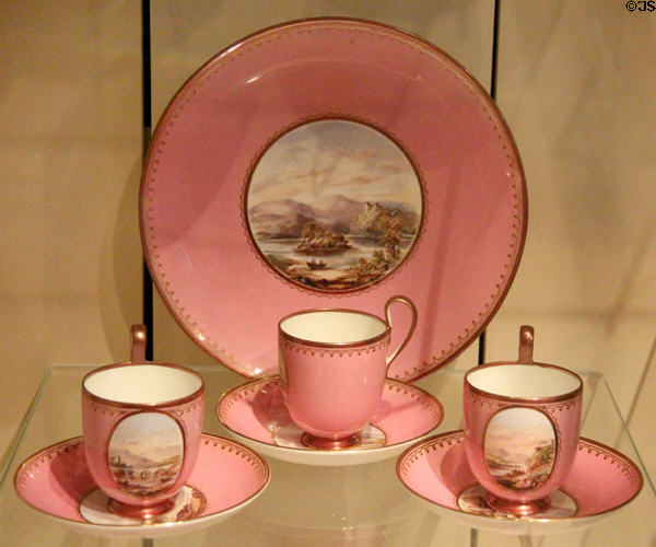 Porcelain dessert service pieces (1860s) by J. & M.P. Bell & Co. of Glasgow at National Museum of Scotland. Edinburgh, Scotland.