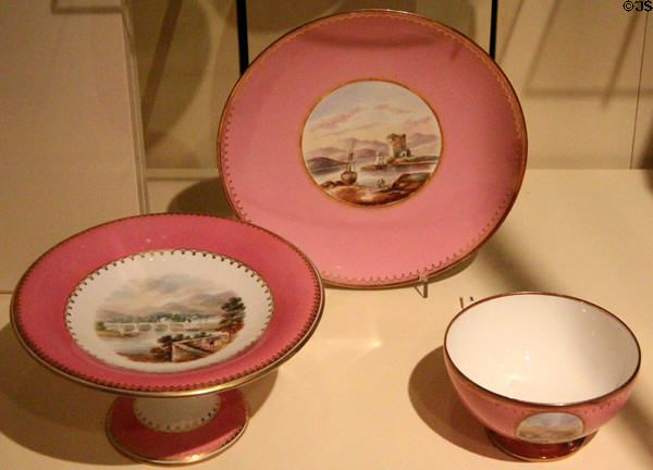 Porcelain dessert service pieces (1860s) by J. & M.P. Bell & Co. of Glasgow at National Museum of Scotland. Edinburgh, Scotland.