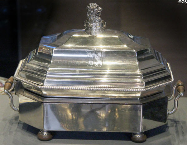 Silver entrée dish & stand (1803-4) by Paul Storr of London at National Museum of Scotland. Edinburgh, Scotland.