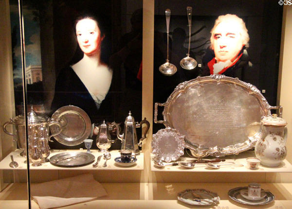 Collection of early Scottish-made silver at National Museum of Scotland. Edinburgh, Scotland.
