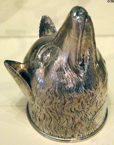 Fox head stirrup cup (1792-3) by Robert Gray of Glasgow at National Museum of Scotland. Edinburgh, Scotland.