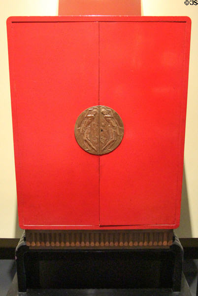 Art Deco Chinese lacquer cabinet (c1929) at National Museum of Scotland. Edinburgh, Scotland.