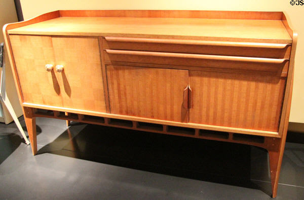 Allegro plywood sideboard (1949) by Basil Spence for H. Morris & Co. to convert aircraft parts factory to peacetime production at National Museum of Scotland. Edinburgh, Scotland.