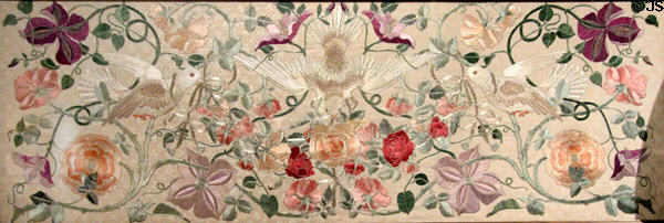 Embroidered hanging (1900-10) by Mary Hamilton at National Museum of Scotland. Edinburgh, Scotland.