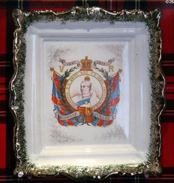 Diamond Jubilee of Queen Victorian commemorative plaque (1897) at National Museum of Scotland. Edinburgh, Scotland.