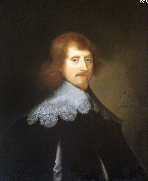 Portrait of John, 6th Earl of Rothes who played key role in rebellion against Charles I & in drafting National Covenant at National Museum of Scotland. Edinburgh, Scotland.