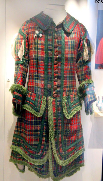Uniform of Royal Company of Archers (c1750) worn for pro-Jacobite support at National Museum of Scotland. Edinburgh, Scotland.