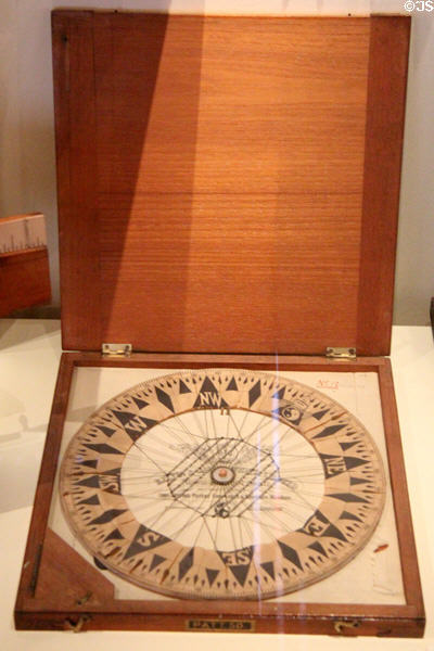 Compass card (1876) by Sir William Thomson at National Museum of Scotland. Edinburgh, Scotland.