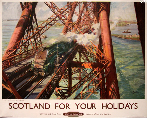 Scotland for your Holidays poster (1952) by Terence Tenison Cuneo for British Railways at National Museum of Scotland. Edinburgh, Scotland.