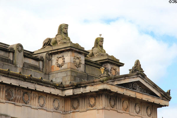 Sphinx atop Royal Scottish Academy building. Edinburgh, Scotland.