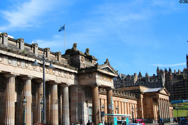 Royal Scottish Academy (1822) & National Gallery of Scotland buildings (1859) (on The Mound). Edinburgh, Scotland. Architect: William Henry Playfair.