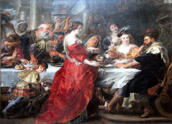 Feast of Herod painting (1635-8) by Peter Paul Rubens at National Gallery of Scotland. Edinburgh, Scotland.