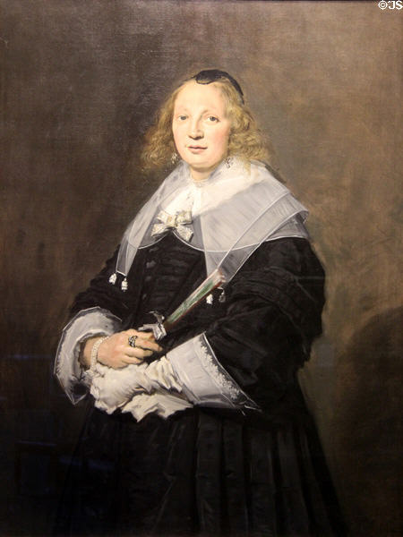 Portrait of Susanna Bailly, 2nd wife of François Wouters (c1645) by Frans Hals at National Gallery of Scotland. Edinburgh, Scotland.