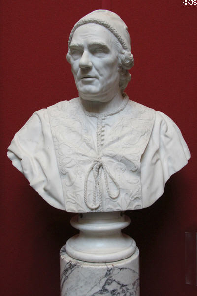 Lorenzo Ganganelli, Pope Clement XIV marble bust (1772) by Christopher Hewetson at National Gallery of Scotland. Edinburgh, Scotland.