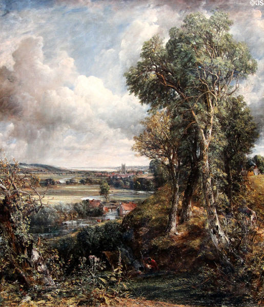 Vale of Dedham painting (1828) by John Constable at National Gallery of Scotland. Edinburgh, Scotland.