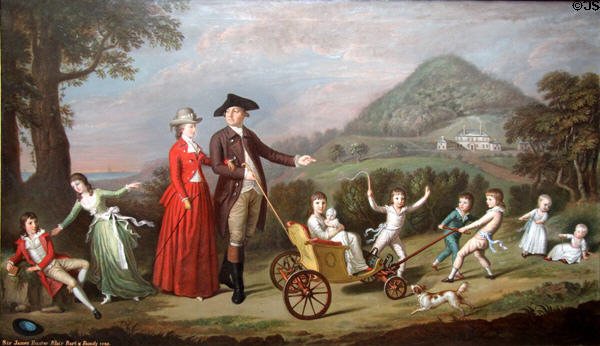 Hunter Blair Family painting (1785) by David Allan at National Gallery of Scotland. Edinburgh, Scotland.
