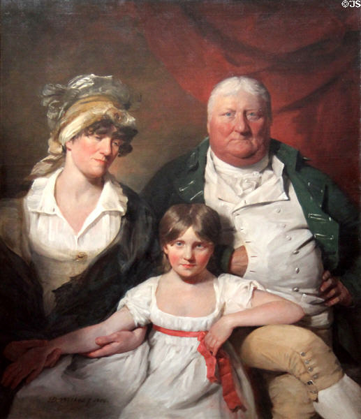 William Chalmers Bethune, his 2nd wife Isobel Morison & daughter Isabella Maxwell Morison painting (1804) by Sir David Wilkie at National Gallery of Scotland. Edinburgh, Scotland.