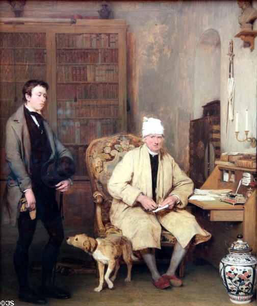Letter of Introduction painting (1813) by Sir David Wilkie at National Gallery of Scotland. Edinburgh, Scotland.