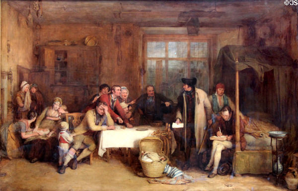 Distraining for Rent painting (1815) by Sir David Wilkie at National Gallery of Scotland. Edinburgh, Scotland.