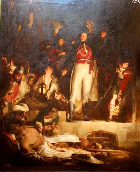 Sir David Baird Discovering the Body of Sultaun Tippoo Saib, after having captured Seringapatam on May 4, 1799 painting (1839) by Sir David Wilkie at National Gallery of Scotland. Edinburgh, Scotland.
