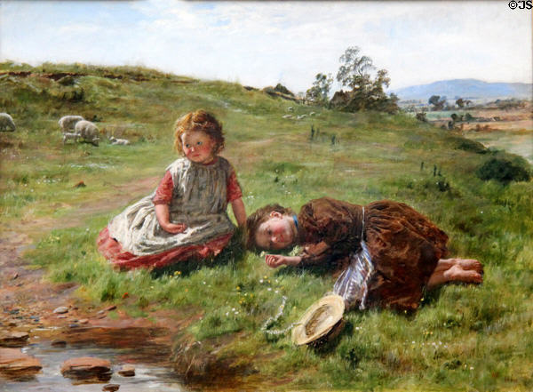 Spring painting (1864) by William McTaggart at National Gallery of Scotland. Edinburgh, Scotland.