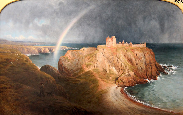 Dunnottar Castle painting (1867) by Waller Hugh Paton at National Gallery of Scotland. Edinburgh, Scotland.