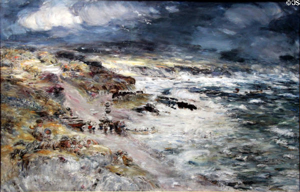 Storm painting (1890) by William McTaggart at National Gallery of Scotland. Edinburgh, Scotland.