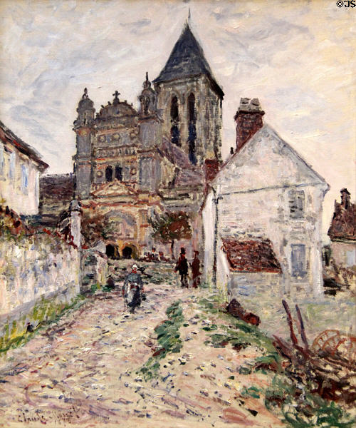 Church at Vétheuil painting (1878) by Claude Monet at National Gallery of Scotland. Edinburgh, Scotland.